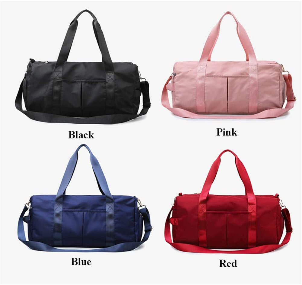 Sports Gym Bag for Women Travel Duffel Bag with Wet Pocket and Shoes Compartment for Training Swim Yoga(Red)
